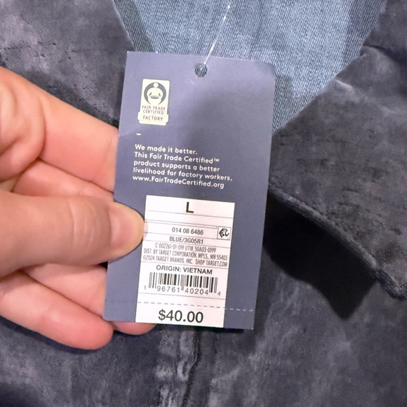 🌶️Stylish Gray velvet flocked denim Jacket - Picture 7 of 9